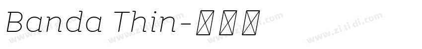 Banda Thin字体转换